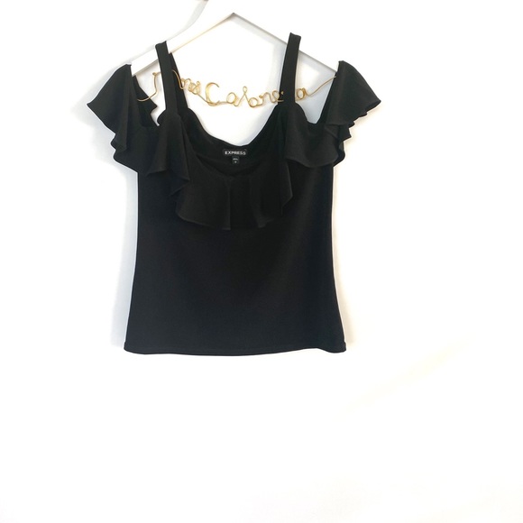Express Tops - 🦋3/$30 Express Cold Shoulder Black Top